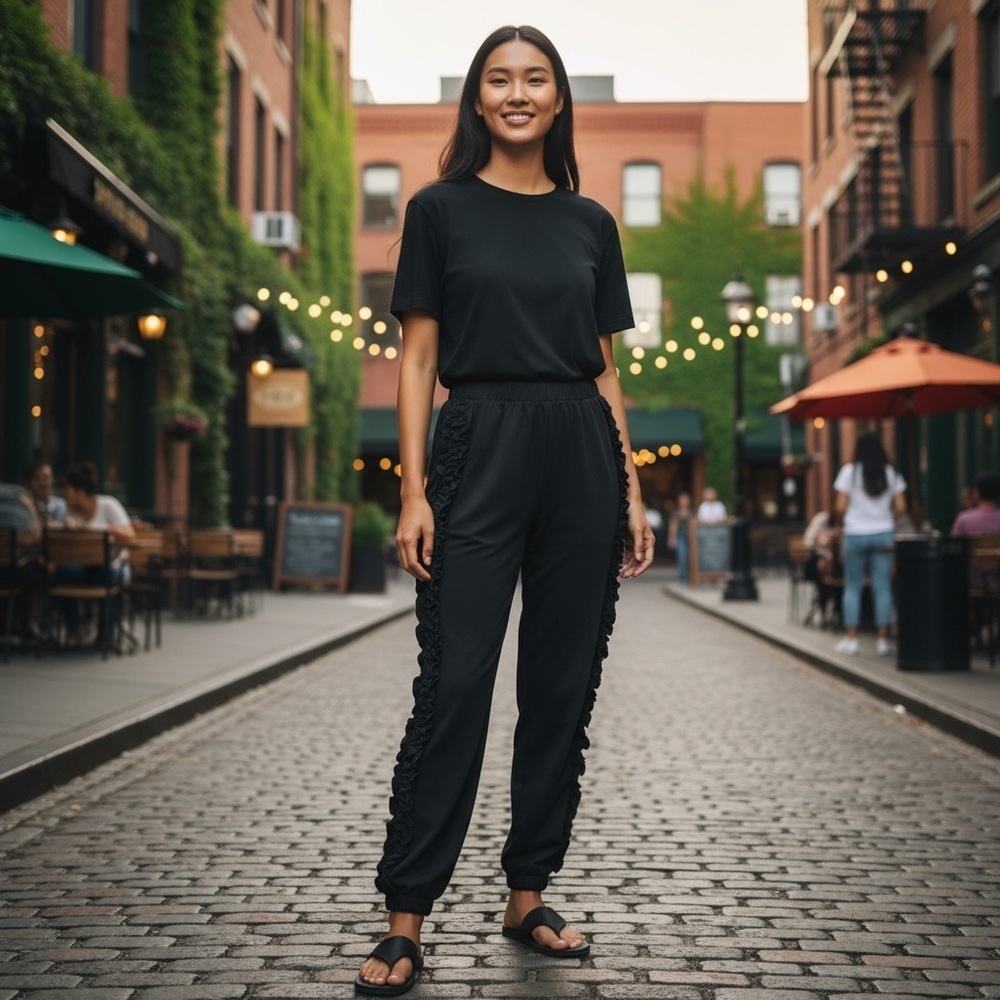 Black Raffle Plus Size Joggers Pants
